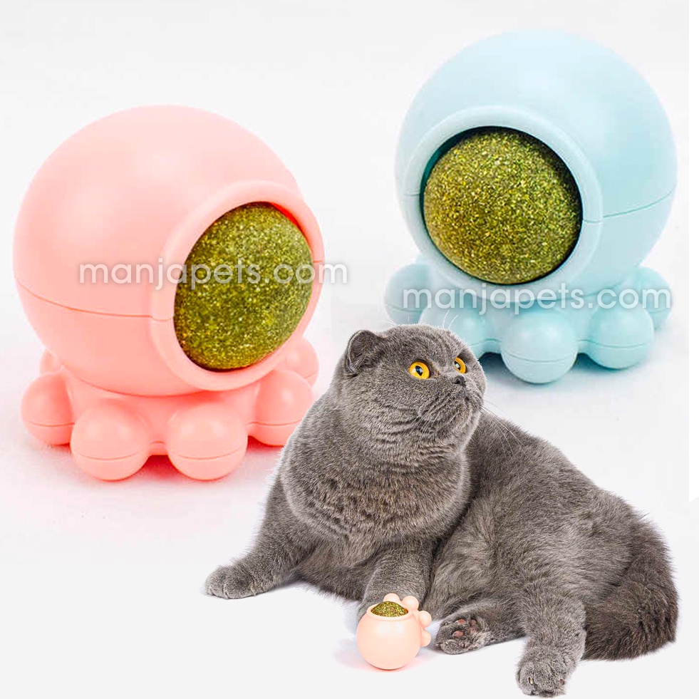 คุณภาพ Catnip Toy Ball Octopus Shaped Toy Ball เครื่องทําความสะอาดฟันแมว