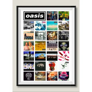 โปสเตอร์วงดนตรี Oasis โปรโมท รวมอัลบั้ม