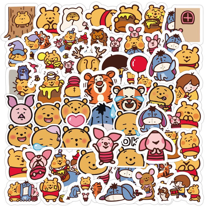 สติกเกอร์ ลายการ์ตูนหมีพูห์ 3 มิติ สําหรับเด็ก - รูปที่ 2