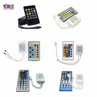 Dc12v -DC24V 20key Music Controller 24key RGB RGBW Led Strip Music Controller รีโมทคอนโทรลอินฟราเรด IR รีโมทเดี่ยวสีวอร์มไวท์หรี่แสงสําหรับ 5 เมตร Led Strip เทปไฟ