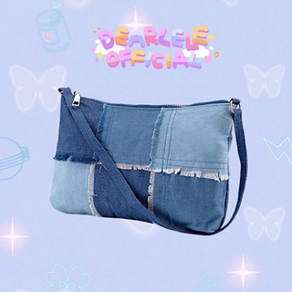 [ ทักแชทสอบถามสต๊อคก่อนกดสั่งซื้อ! ] — * Nene bag 🫐 กระเป๋าผ้ายีนส์สลับสี แมชชุดง่าย กระเป๋าผ้า