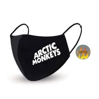 Artic MONKEYS หน้ากากอนามัย ผ้าฝ้าย 3 ชั้น สีดํา สําหรับผู้ชาย และผู้หญิง