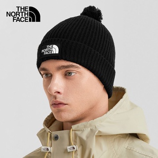 THE NORTH FACE TNF LOGO BOX POM BEANIE - TNF BLACK หมวกปีก หมวก เสื้อผ้า UNISEX