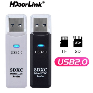 Hdoorlink USB3.0 2 IN 1 เครื่องอ่านการ์ด Micro SD TF การ์ดหน่วยความจํา 2.0 การ์ดรีดเดอร์แฟลชไดรฟ์ สําหรับแล็ปท็อปพีซี