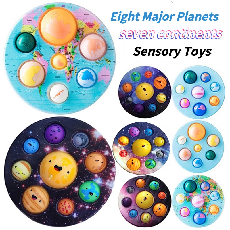 ของเล่น Fidget Toys Pop It Fidget พลังงานแสงอาทิตย์ช่วยบรรเทาความเครียด
