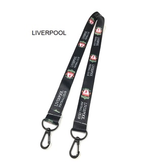 LVP  สายคล้องแมส สายห้อยแมส แมส น่ารัก ลาย LIVERPOOL ลิเวอร์พลู black ก้ามปู 2 ด้าน น่ารัก ขนาดกว้าง 20 มิล BY MANOPNEST