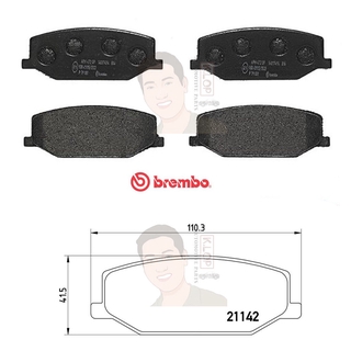 P79 001B ผ้าเบรก F (แท้ BREMBO รุ่น Black) SUZUKI คาริเบี้ยน Caribian 1.3 ปี83-&gt; / SUZUKI จิมนี่ Caribian Jimny 1.3 ป...