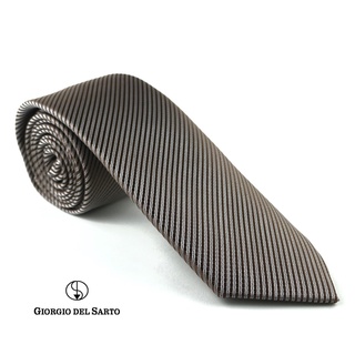 Giorgio Del Sarto Necktie Brown with Fabric Texture เนคไทสีน้ำตาลมีเท็กเจอร์