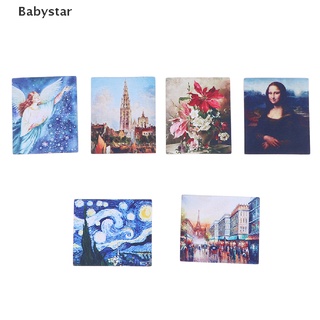 ((Babystar)) ภาพวาดสีน้ํามันจิ๋ว 1:12 สําหรับตกแต่งบ้านตุ๊กตา Diy