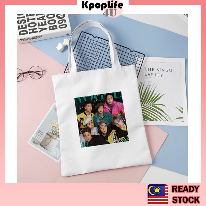 Kpop Boy Group BT TXT TinyTan Tote Bag กระเป๋าถือ Tuition กระเป๋าแฟชั่นกระเป๋านักเรียนใช้ Beg Tuitio