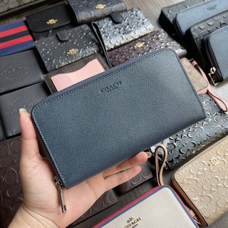 🌈 พร้อมส่ง 2890- 📮  ACCORDION ZIP WALLET IN SIGNATURE COATED CANVAS