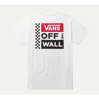 VANS CHECKER Unisexแนวโน้มแฟชั่นแขนสั้นเสื้อยืด