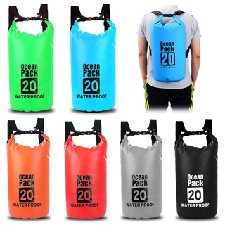 ถุงกันน้ำสะพายหลังได้ 20 ลิตร Ocean Bag Pack 20L