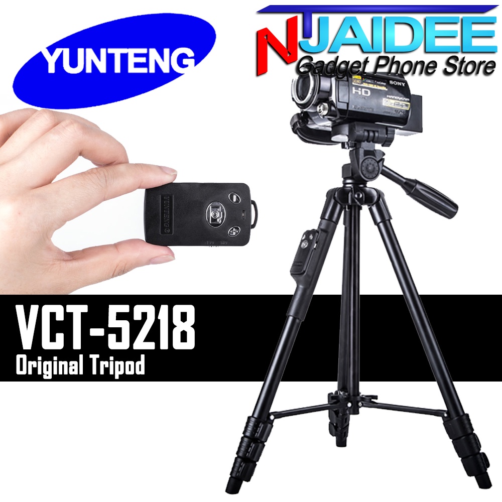 #ใส่โค๊ด [ NTJAIDEE ] ลดเพิ่ม 40 บาท ขาตั้งกล้อง YUNTENG VCT-5218 พร้อมรีโมทบลูทูธระยะไกล ปรับความสู