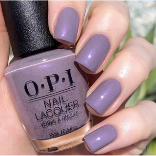 พร้อมส่ง OPI Addio Bad Nails, Ciao Great Nails ม่วงอ่อนอันเดอร์โทนเทาพร้อมชิมเมอร์ม่วงมาเจนต้า จาก Muse of Milan