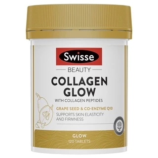 Swisse Beauty Collagen Glow With Collagen Peptides 120, 60 Tablets คอลลาเจนบำรุงผิว