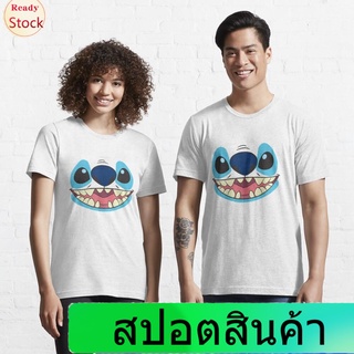 เสื้อยืดผู้ชายและผู้หญิง Lilo amp; Stitch Big Face Stitch T-Shirt Essential T-Shirt Sports T-shirt