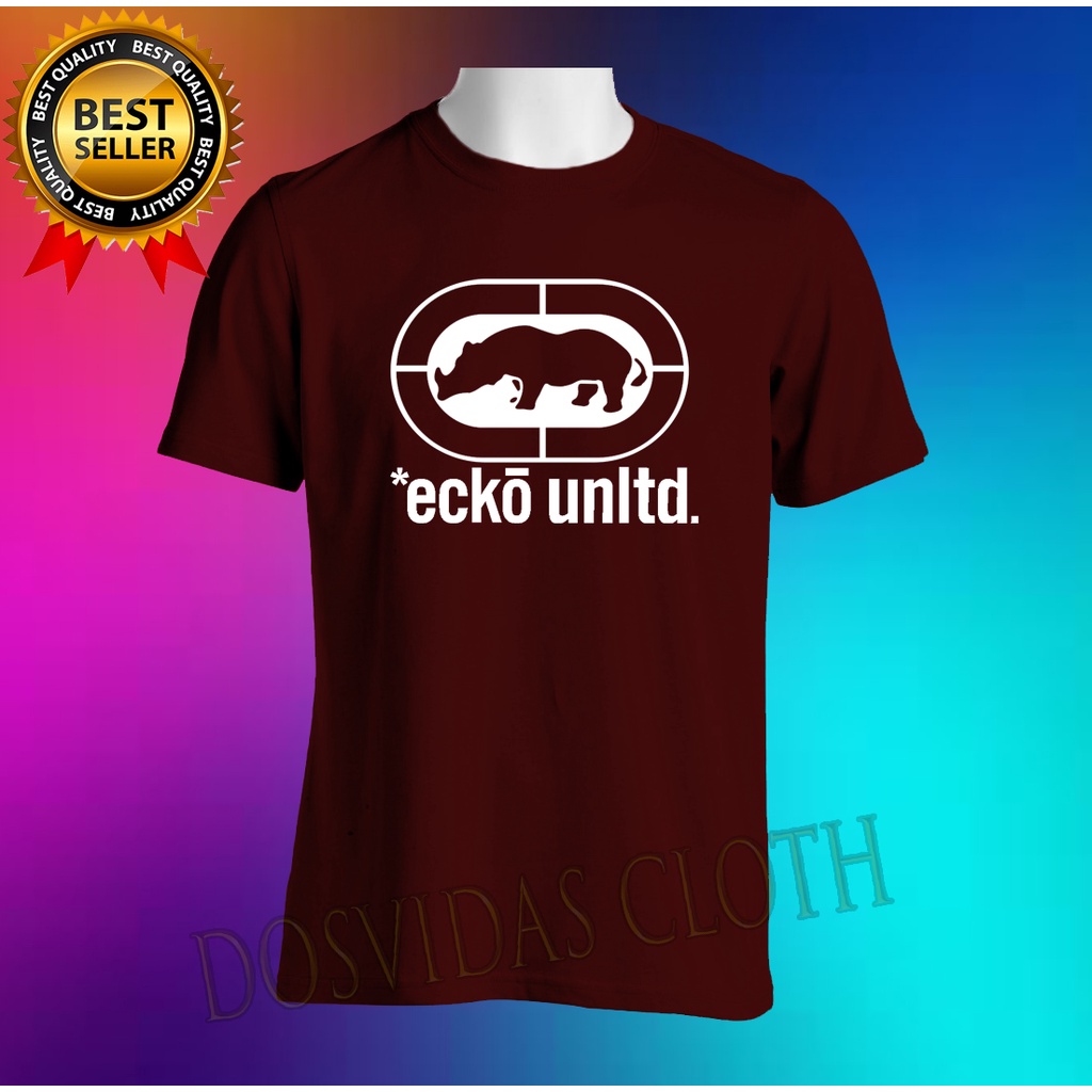 คอลูกเรือนําเข้า คุณภาพ!!! เสื้อยืด ECKO UNLIMITED ECKO UNLTD สุดเท่S-5XL