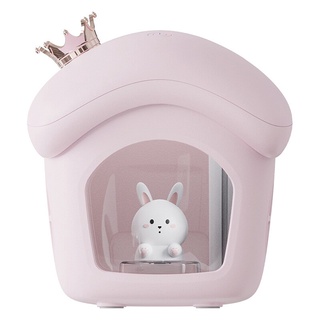 ใหม่ Crown House Humidifier เดสก์ท็อปการ์ตูน Humidifier มัลติฟังก์ชั่ห้องนอน Night Light เครื่องฟอกอากาศ