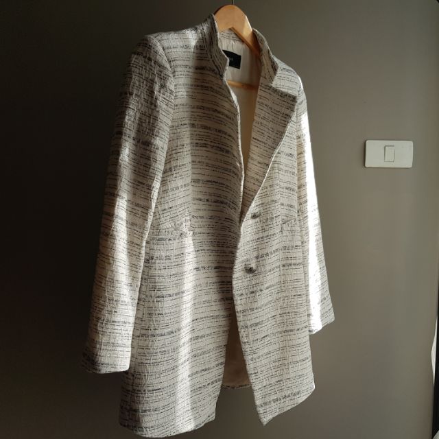 เสื้อโค้ท Zara Texture Tweed Frock Coat
