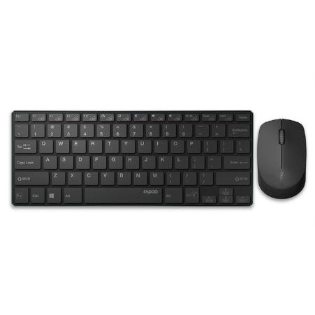 ชุดอุปกรณ์ไร้สายคีย์บอร์ดและเมาส์ RAPOO KB-9000M-BK