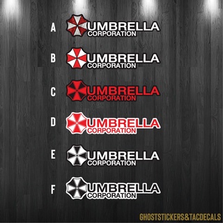 01สติกเกอร์โลโก้Umbrella Corporation งานพิมพ์ Resident Evil/Bio Hazard แต่งรถ มอเตอร์ไซค์