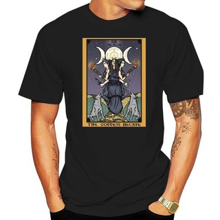 เสื้อยืด พิมพ์ลายไพ่ทาโรต์ Triple Moon Goddess Hecate Witch Hekate Statue Witchcraft เหมาะกับของขวัญ ขายส่งS-5XL