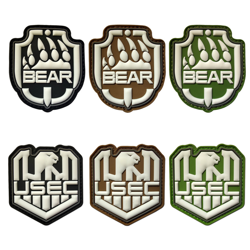 Bears Claw BEAR USEC Escape from Tarkov. gaming ปริมณฑล Glow In Dark 3D PVC Patch /Badges/Emblem ตกแ