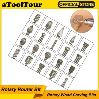 ชุดดอกสว่านเราเตอร์แกะสลักไม้ HSS ก้าน 3 มม. สําหรับงานไม้