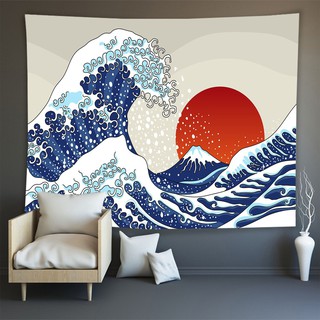 A226 Wave Kanagawa Series Wall Tapestry Wall Hanging Tapestries for Home Decor