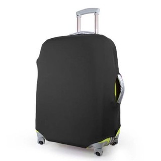 ﻿ถุงผ้าคลุมกระเป๋าเดินทาง (Lycra spandex travel suitcase spandex luggage cover) ไซร์ L ขนาดกระเป๋า 26-30 นิ้ว - สีดำ