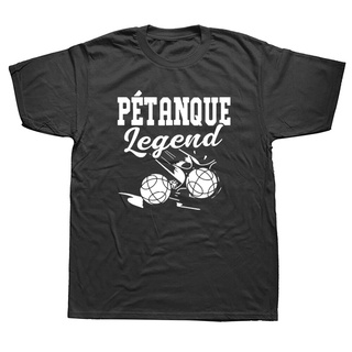 เสื้อยืดคอกลม แขนสั้น ผ้าฝ้าย พิมพ์ลายเกม Petanque Legend Ball สไตล์ฝรั่งเศส สําหรับผู้ชาย