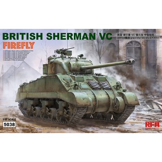 พลาสติก โมเดล ประกอบ RYE FIELD MODEL ( RFM ) สเกล 1/35 BRITISH SHERMAN VC FIREFLY