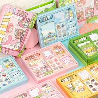 (พร้อมส่ง)Boxset มี 4 สี สมุดไดอารี่ แบบเซ็ต 6 ชิ้นพร้อมกล่องใส่