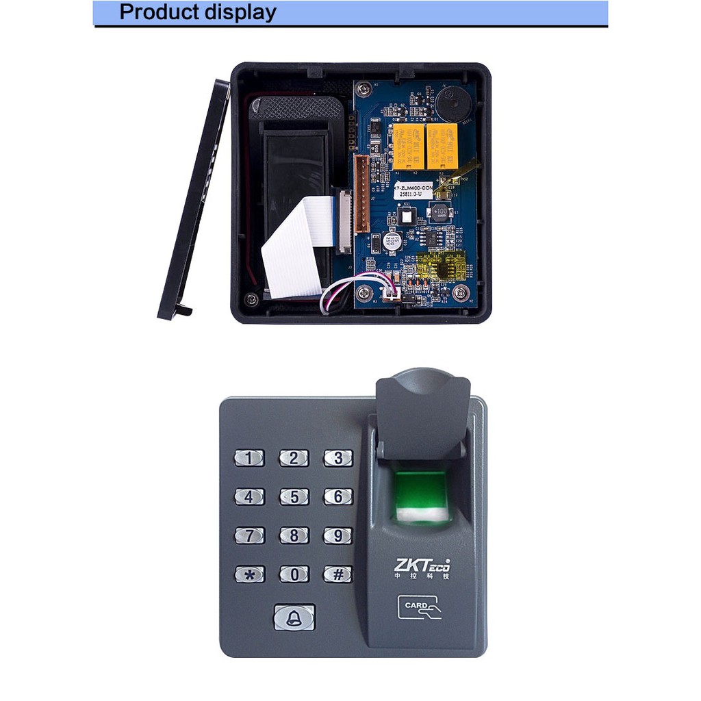 ZkTeco X6 เครื่องสแกนนิ้วและทาบบัตรเปิดประตูด้วยคีย์การ์ด Access Control