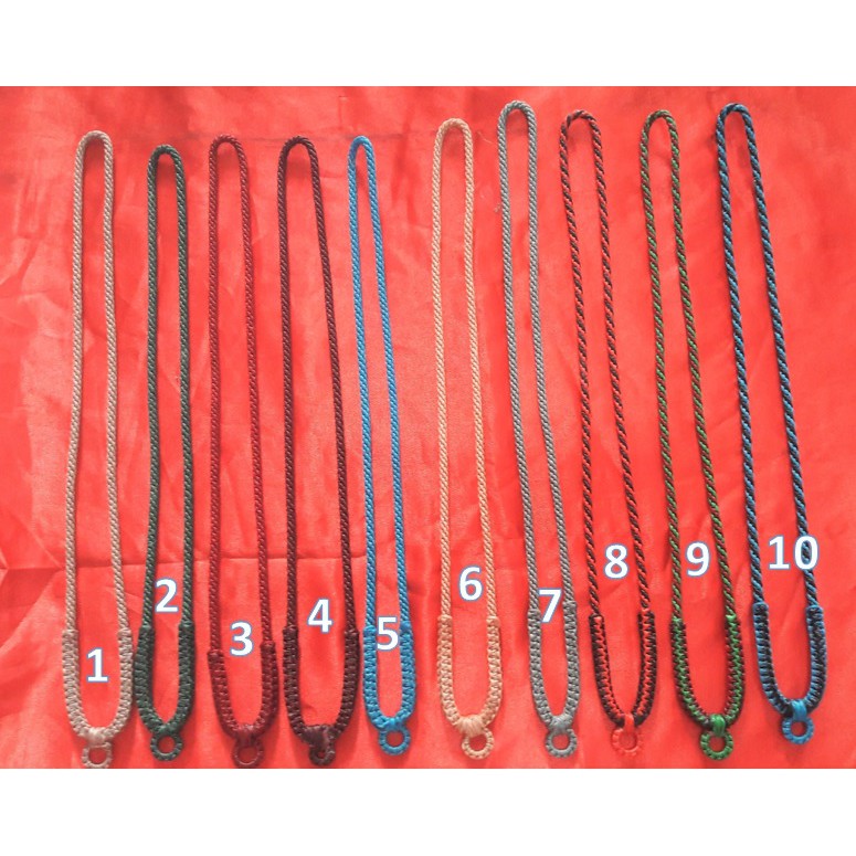 สร้อยคอห้อยพระ สร้อยคอเชือกถัก สำหรับห้อยพระ ห้อยเครื่องราง มีหลายขนาด เหนียวทน ไม่อมน้ำ ไม่อมเหงื่อ