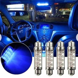 4Pcs Car Interior Blue 39mm/42mm/41mm 8 SMD LED Bulb Lamp Light 12V DC