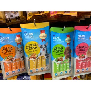 Smartheart Creamy Dog treats ขนมสุนัข สมาร์ทฮาร์ท 1 ซอง บรรจุ 4 ชิ้น