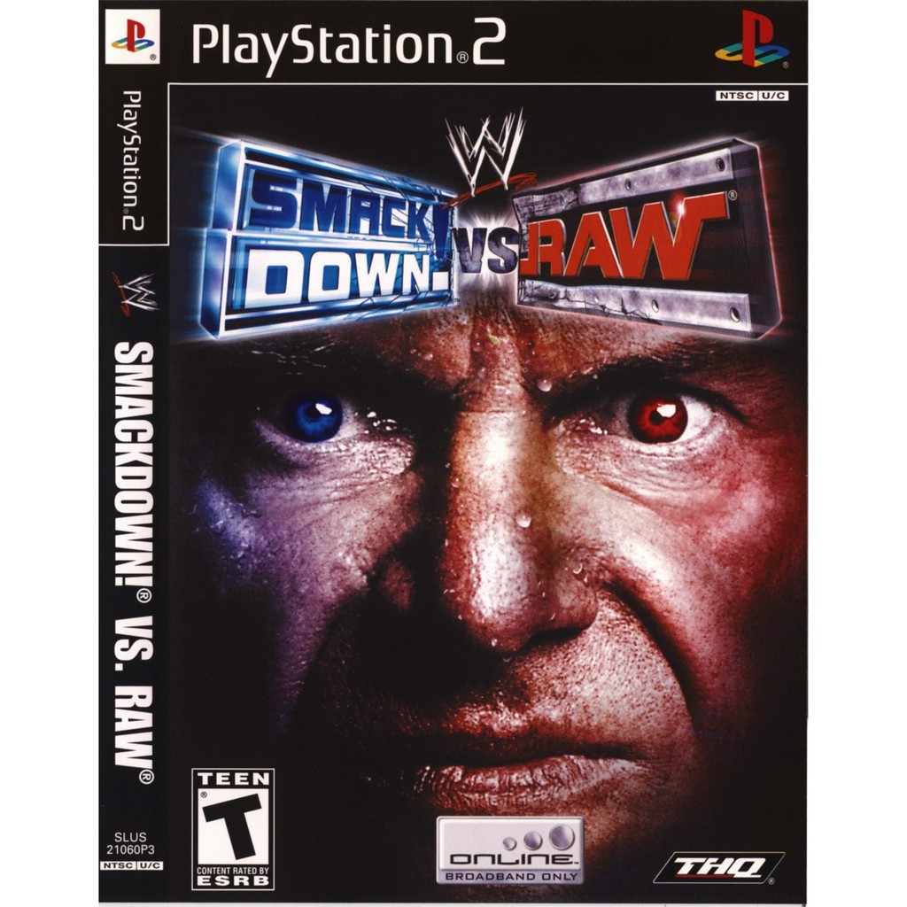 แผ่นเกมส์ WWE SMACK DOWN VS RAW PS2 Playstation 2 คุณภาพสูง ราคาถูก