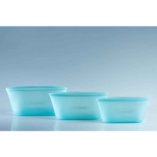 ECOTOPIA ZIPPERWARE SILICONE DISH BLUE SET