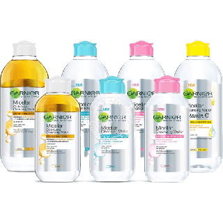 ล้างเครื่องสำอาง การ์นิเย่ ไมเซล่า คลีนซิ่ง วอเตอร์ 4 สูตร Garnier Micellar Cleansing Water 125/400 ml.