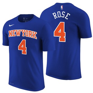 เสื้อยืด ลายบาสเก็ตบอล Nba New York Knicks No. 4 Derrick Rose - Statement - Icon - Association