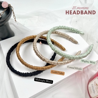 (25MM) ที่คาดผมผ้าไหมมัลเบอร์รี่ก้านยาว Mulberry Silk Headband 25 momme by SO SILK