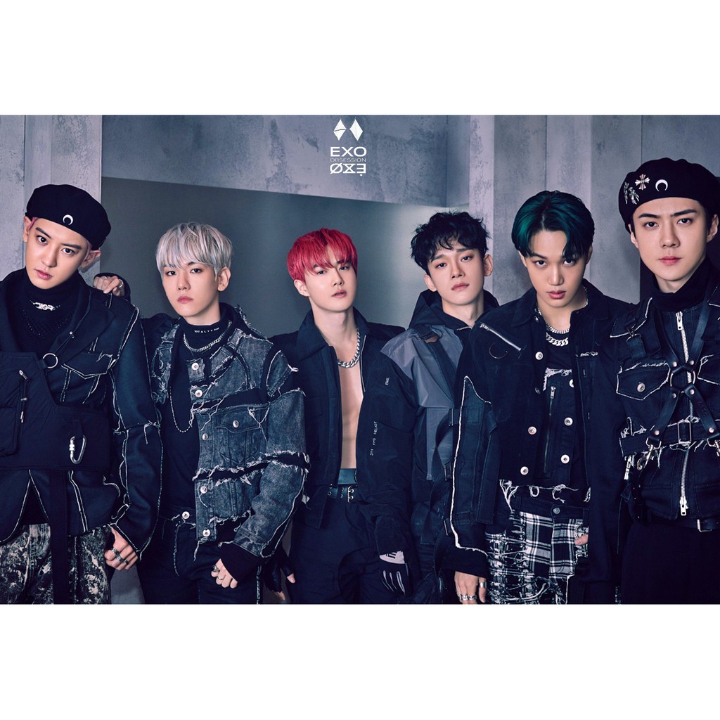 โปสเตอร์ รูปถ่าย บอยแบนด์ เกาหลี exo obsession 엑소 POSTER 24"x35" Inch Korea Boy Band K-pop Hip Hop R&B V2