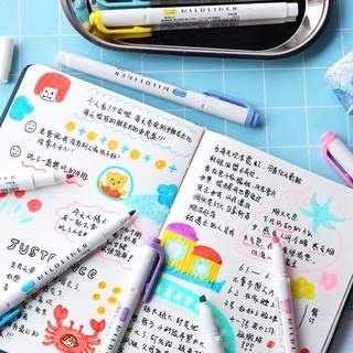 ♈✗❁Zebra Mildliner บัญชีมือสองหัวปากกาเน้นข้อความมาร์กเกอร์ปากกาสีน้ำ 36 ชุด