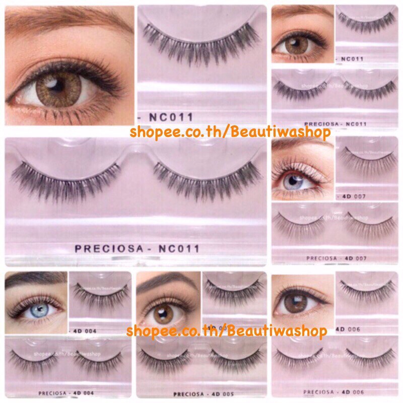 ขนตาปลอม Preciosa รุ่น 4D Nature Clear ขนตา 4 มิติ รูปที่ 2