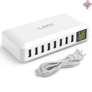 อะแดปเตอร์ 8 พอร์ต Usb Charger 50 W 8a Multi Port Usb Hub พร้อมจอแสดงผล Lcd 4 ฟุต