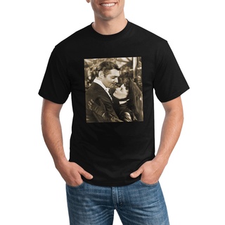 เสื้อยืดลําลอง พิมพ์ลาย Gone With The Wind Rhett Butler And Scarlett OHara สําหรับผู้ชาย