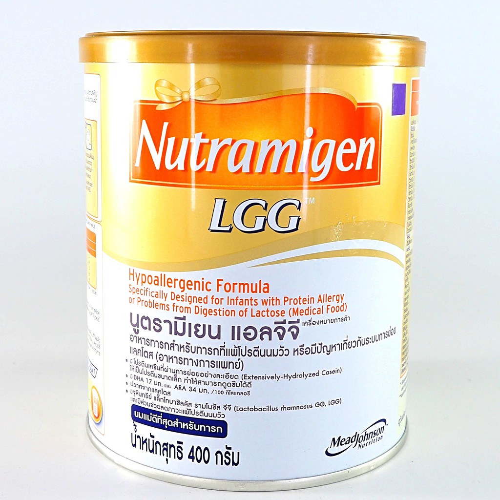 Nutramigen LGG 400 g นูตรามิเยน แอลจีจี นมผงสูตรพิเศษ 400 กรัม ( Exp. 3/2025 )