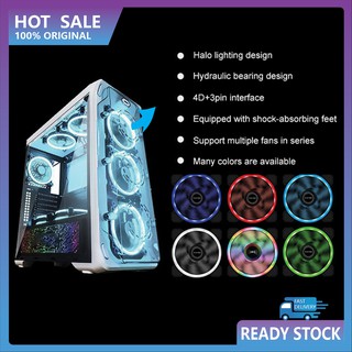 Cood-a พัดลมระบายความร้อนฮีตซิงก์ ไฟ RGB LED แบบเงียบ สําหรับคอมพิวเตอร์ PC